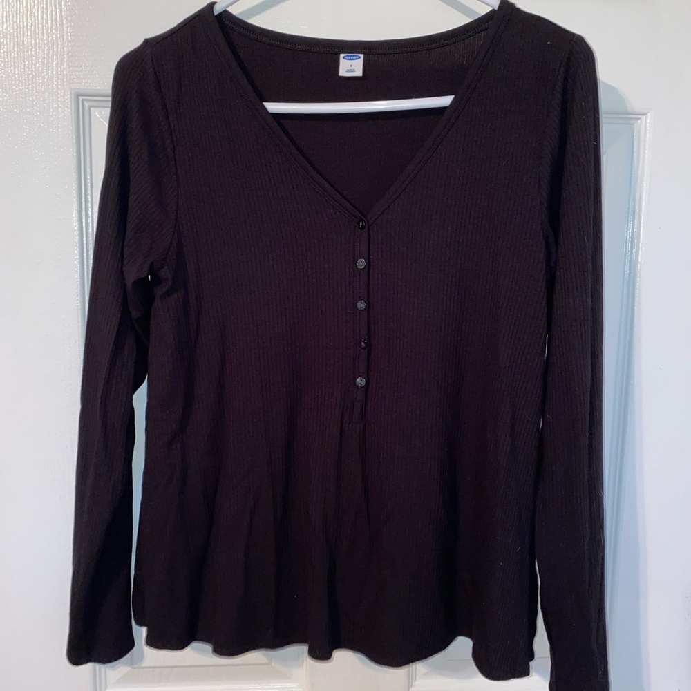 Old Navy Knit L/S Button Top - Size Small